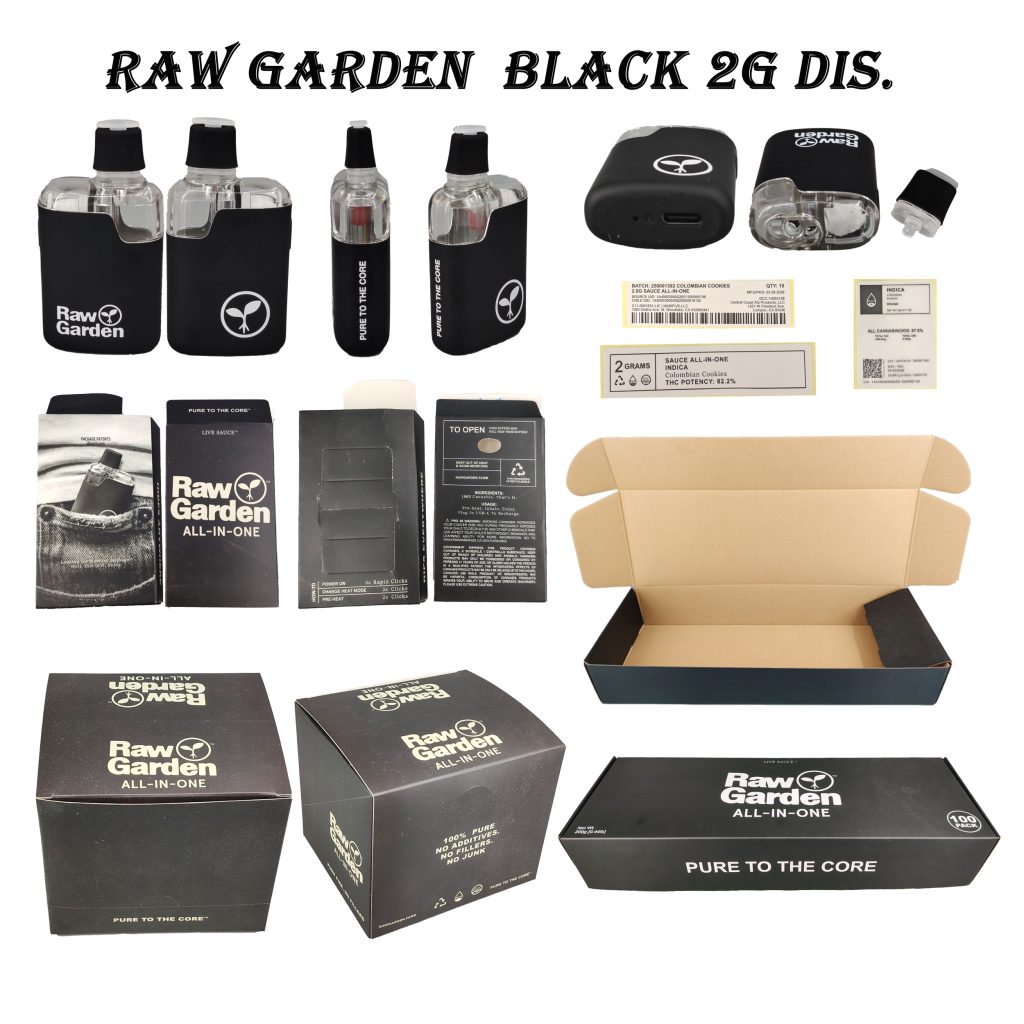 raw garden black 2g dis. raw garden black 2g dis.