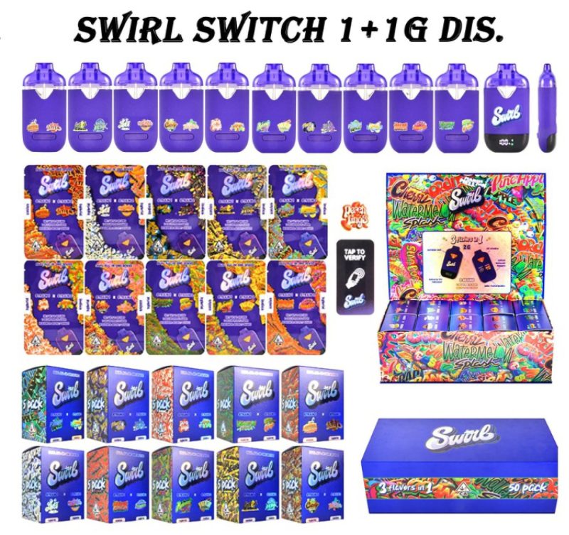 swirl switch 1+1g dual chamber disposable vape swirl switch 1+1g dual chamber disposable vape