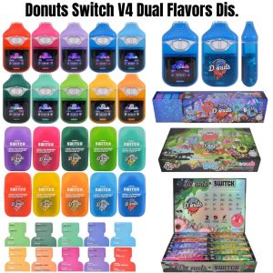 donuts switch v4 2g dual flavors empty disposable vape