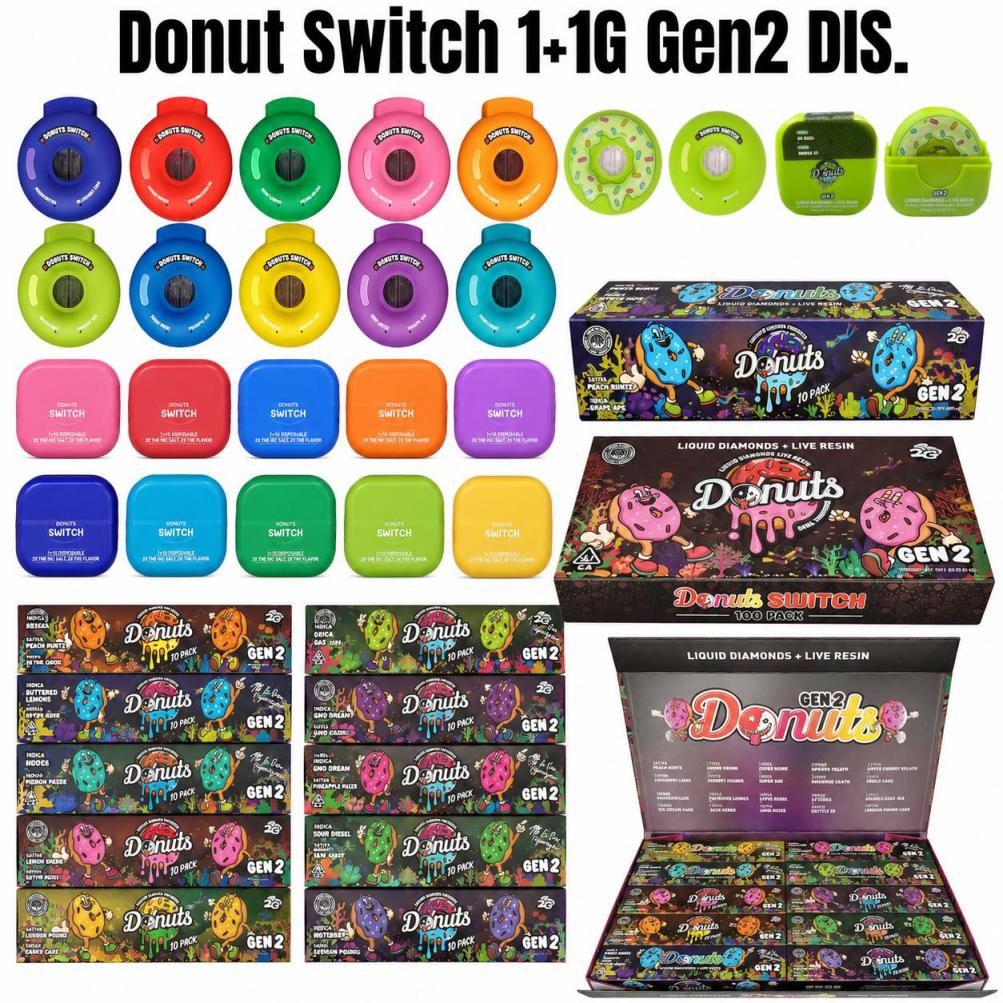 donuts gen 2 switch 1+1g 2ml empty dual chamber dis. donuts gen 2 switch 1+1g 2ml empty dual chamber dis.